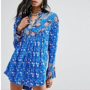 FREE PEOPLE Wildflower Fields Floral Button Tunic